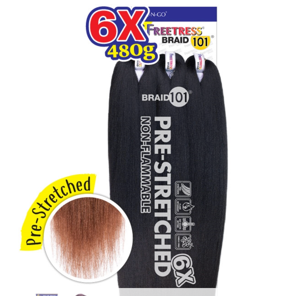 SHAKE-N-GO SYNTHETIC 6X FREETRESS BRAID 101 28 INCH