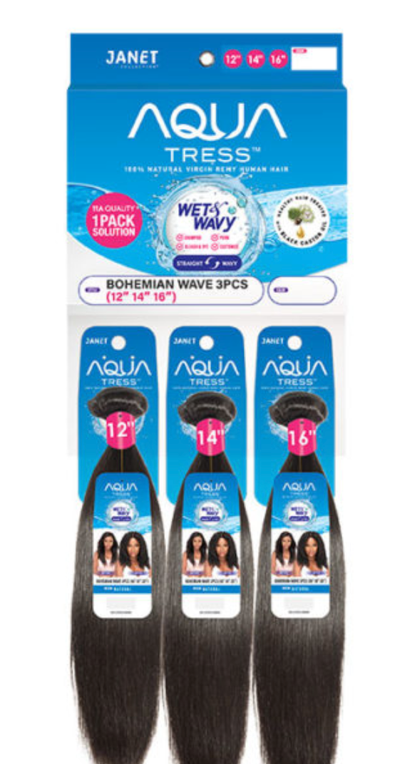 JANET COLLECTIONS AQUA WET & WAVY BOHEMIAN CURL  3PCS(10