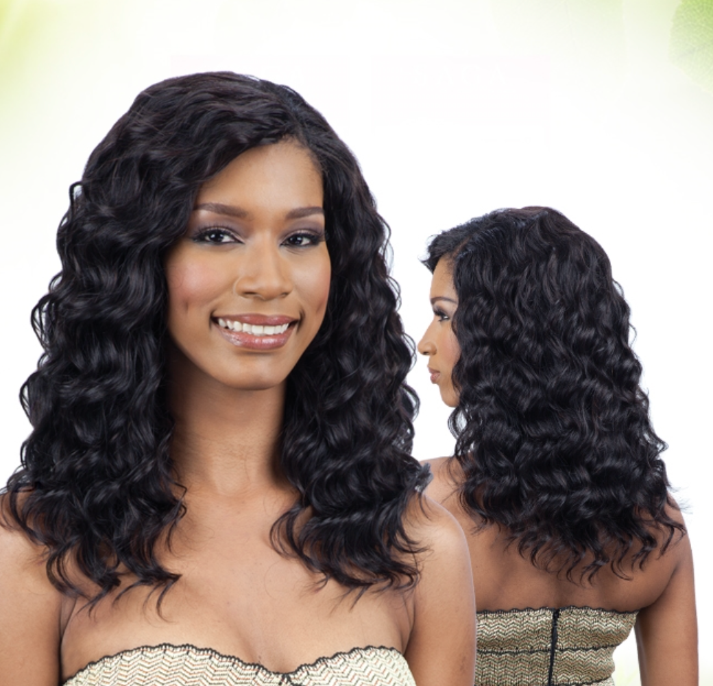 SAGA NAKED BRAZILIAN NATURAL LOOSE DEEP 7PCS + CLOSURE -NATURAL