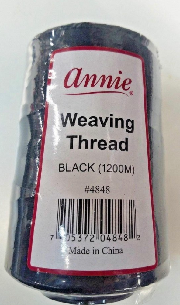 Annie Weaving Thread  Black (1200m)