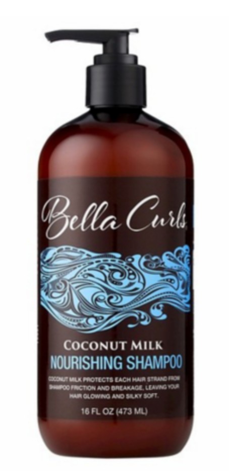 bella Curls coconut milk shampoo