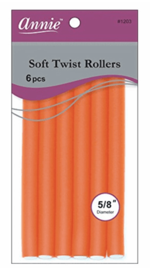 ANNIE SOFT TWIST ROLLERS 6PCS-5/8