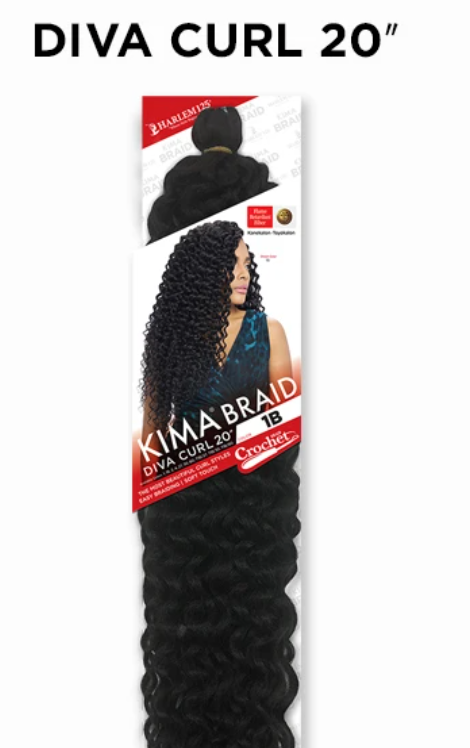 Harlem 125  KIMA BRAID DIVA CURL 20''-T1B/BG