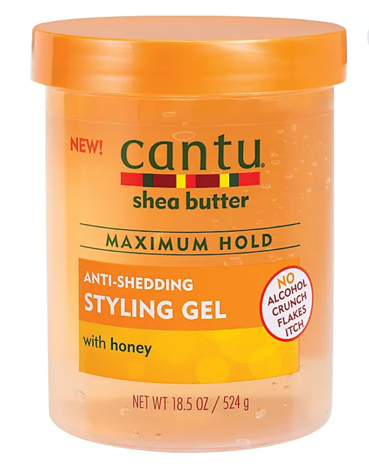 Cantu Shea Butter Maximum Hold anti-shedding styling gel with honey - 18.5oz