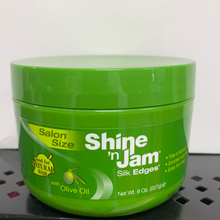 Load image into Gallery viewer, Shine n Jam silk edges with olive oil 8oz
