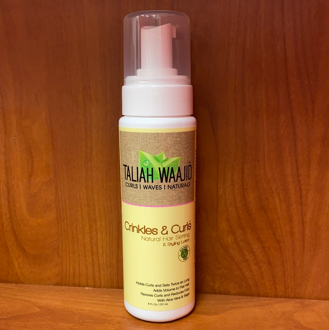 Taliah waajid crinkles & curls hair setting & super lotion