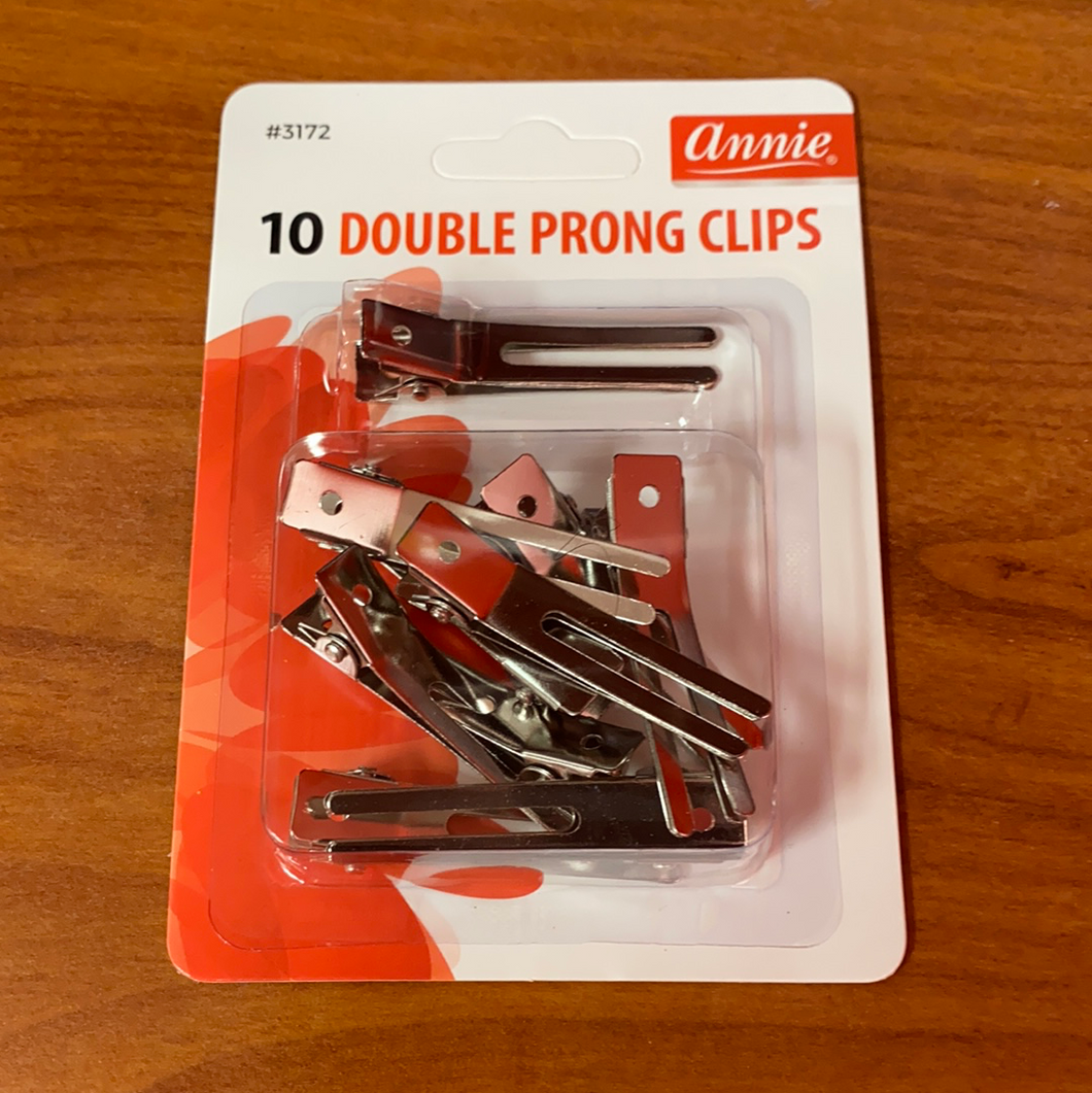 Annie 10 double prong clips