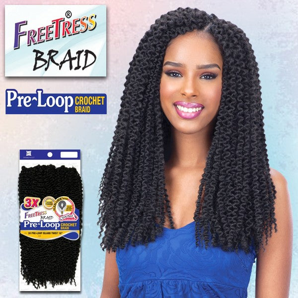 FREETRESS 3X PRE-LOOP ISLAND TWIST 16''-1